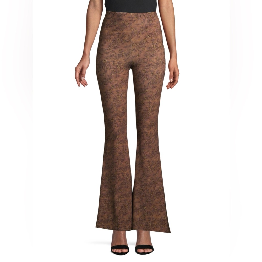 Free People Brown Floral-Print Wide Leg Pants